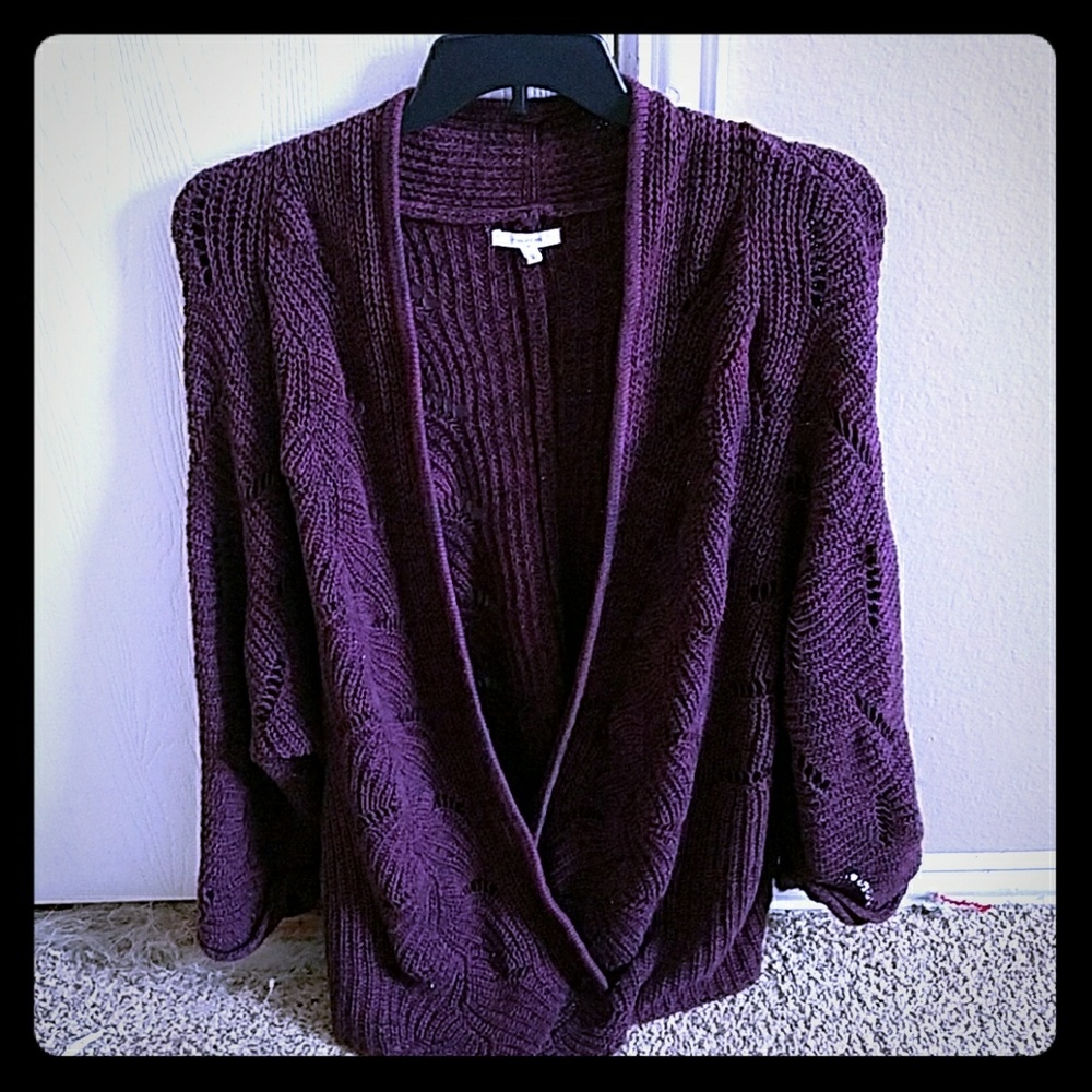 Maurices Dark Purple Cardigan